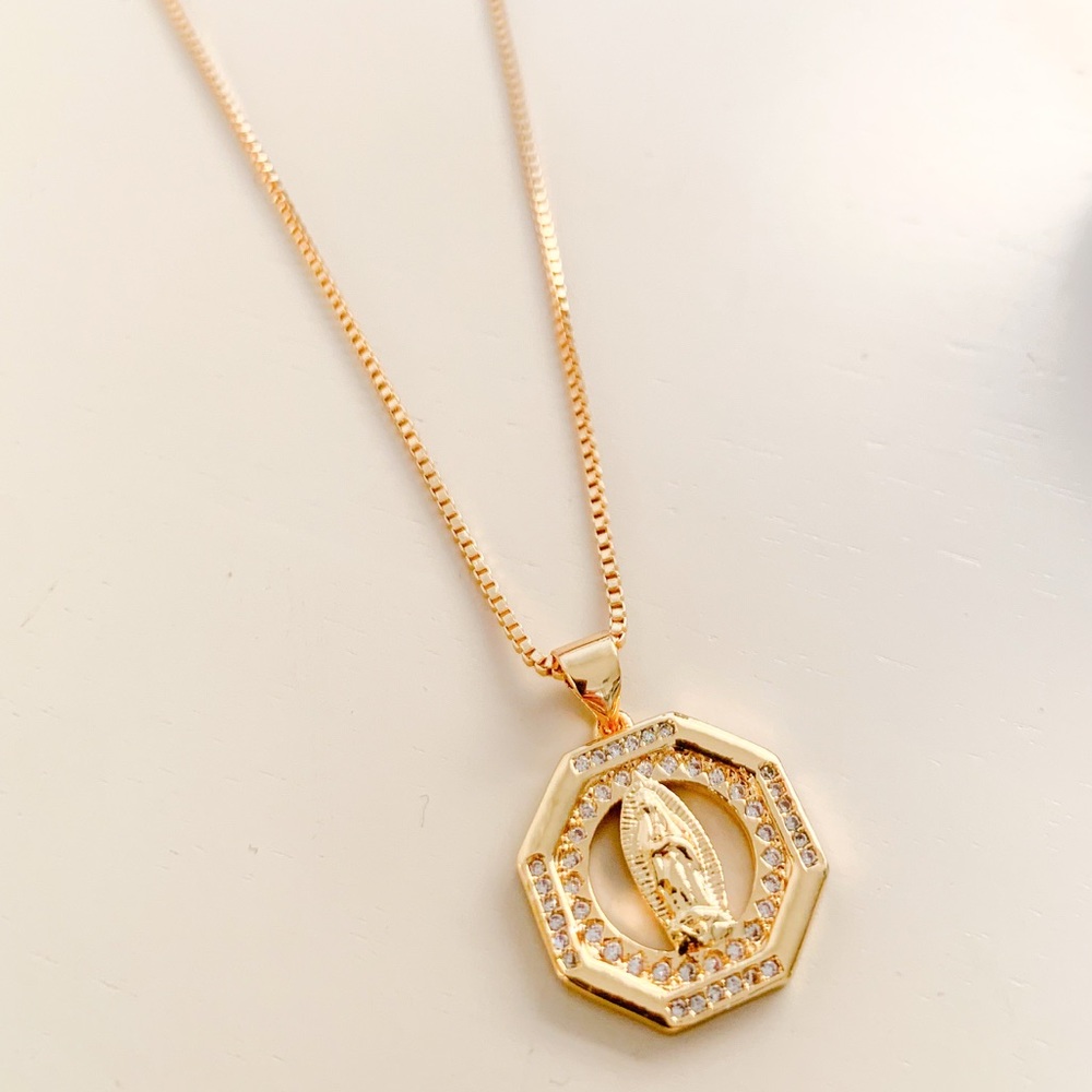 Virgin Mary Necklace | 14k Gold Filled - Picture 3 of 6